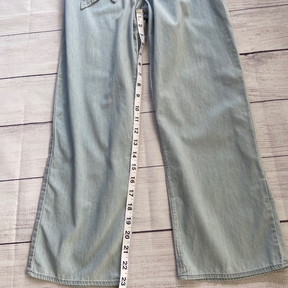 EXPRESS Linen-Blend Cross Back Culotte Jumpsuit - Picture 9 of 16